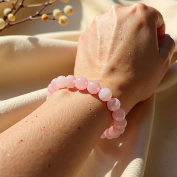 Bracelet "Amour Inconditionnel" en Quartz Rose – Image 3