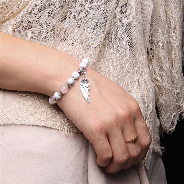 Bracelet "Aile d'Ange" en Pierres Naturelles – Image 2