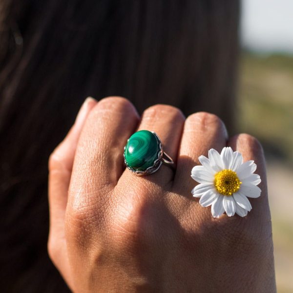 Bague Ajustable "Purification & Guérison" en Malachite – Image 2