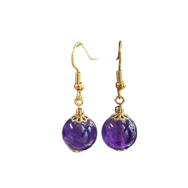 Boucles d'Oreilles "Tara" en Améthyste – Image 5