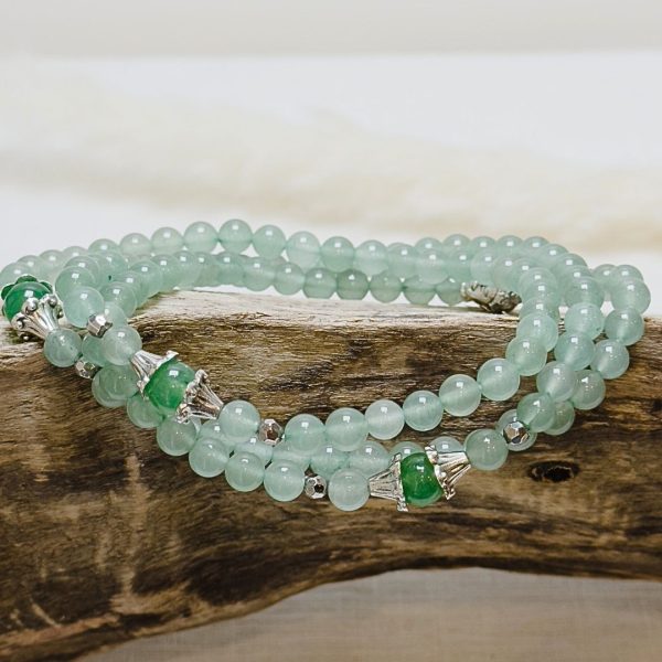 Bracelet Mala "Prospérité & Équilibre" en Aventurine Verte