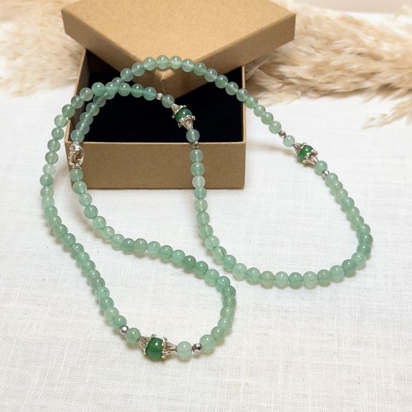 Bracelet Mala "Prospérité & Équilibre" en Aventurine Verte – Image 4