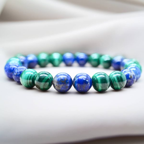 Bracelet "Bien-Être Émotionnel" en Lapis Lazuli & Malachite