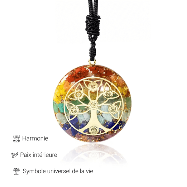 Pendentif Orgonite "Arbre des 7 Chakras" – Image 3