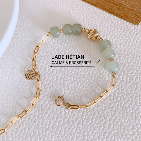 Bracelet "Sérénité Infinie" en Jade Hétian – Image 3