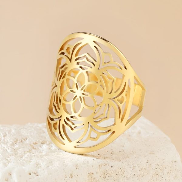 Bague Ajustable "Fleur de Mandala"