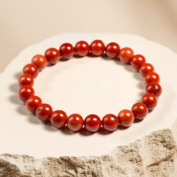 Bracelet "Énergie Vitale" en Jaspe Rouge