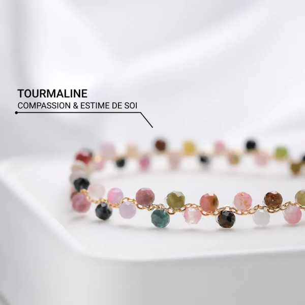 Bracelet Élégant en Tourmaline Multicolore – Image 3