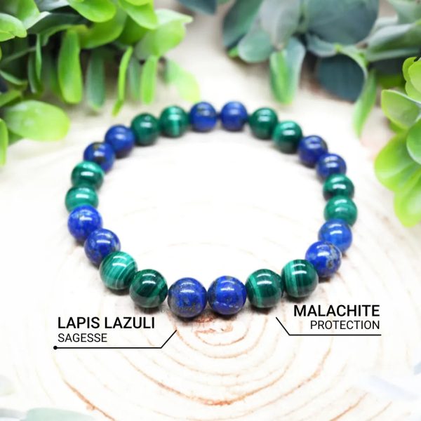 Bracelet "Bien-Être Émotionnel" en Lapis Lazuli & Malachite – Image 3