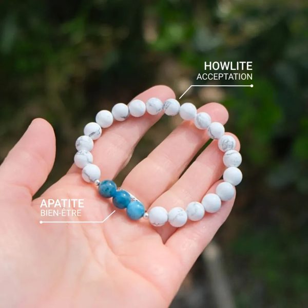 Bracelet "Amincissement" en Apatite & Howlite – Image 4