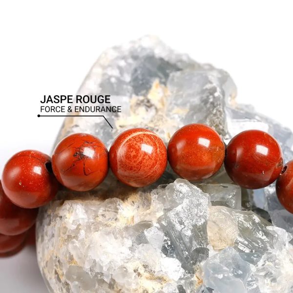 Bracelet "Énergie Vitale" en Jaspe Rouge – Image 4