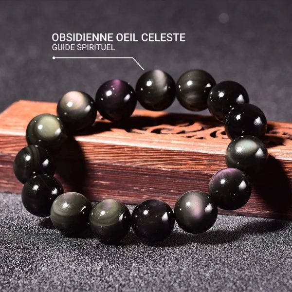 Bracelet "Guidance" en Obsidienne Œil Céleste – Image 2