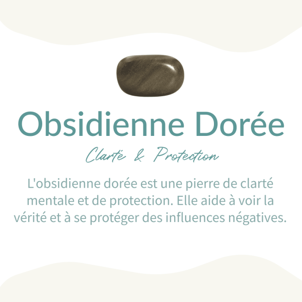 Pendentif "Sphère" en Obsidienne Dorée – Image 4