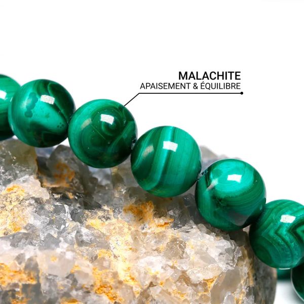 Bracelet "Purification" en Malachite Véritable – Image 3