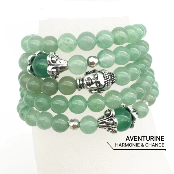 Bracelet Mala "Prospérité & Équilibre" en Aventurine Verte – Image 3