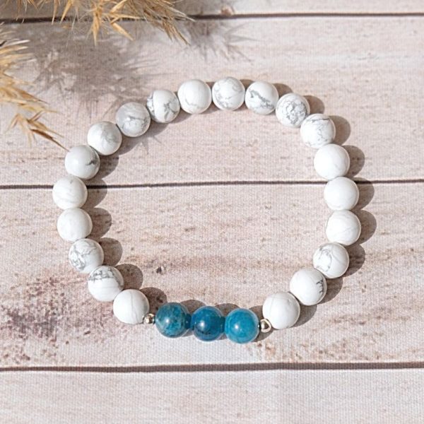 Bracelet "Amincissement" en Apatite & Howlite – Image 3