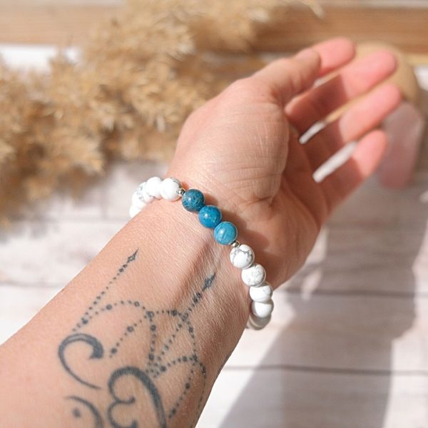 Bracelet "Amincissement" en Apatite & Howlite – Image 2