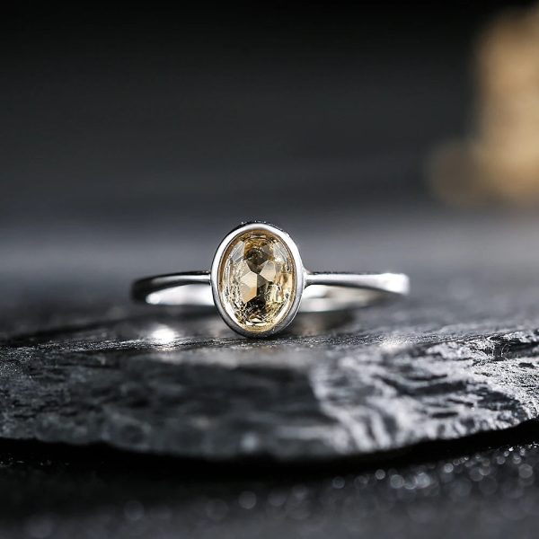 Bague Ajustable "Lumière Dorée" en Citrine – Image 2