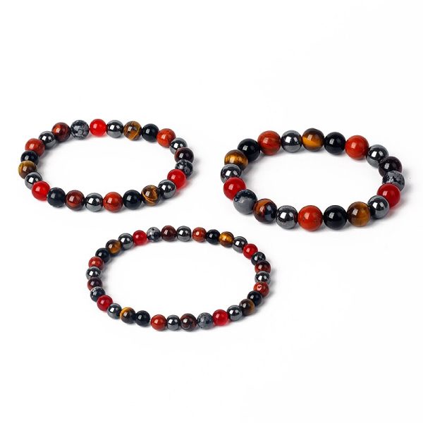 Bracelet "Ancrage & Protection" en Tourmaline, Jaspe Rouge, Hématite & Oeil de Tigre – Image 5