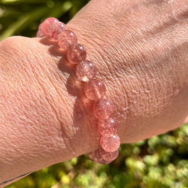 Bracelet "Amour Universel" en Quartz Fraise – Image 2