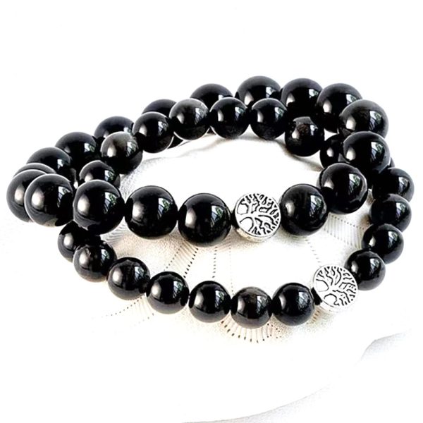 Bracelet "Ancrage Protecteur" en Obsidienne Noire – Image 3