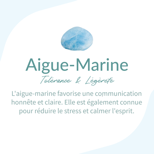 Bracelet "Bonheur" en Aigue-Marine – Image 5