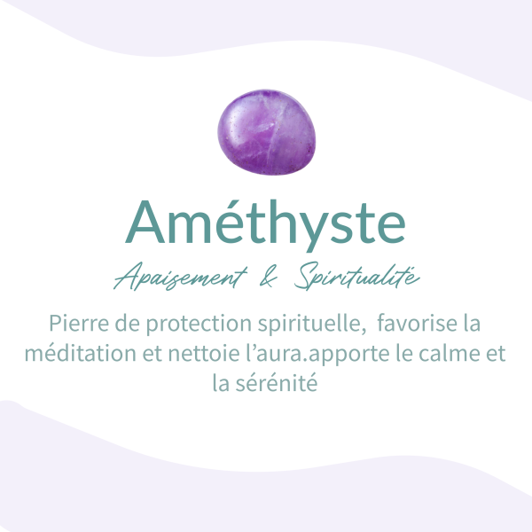 Bague Ajustable "Shanti" en Améthyste & Argent – Image 3