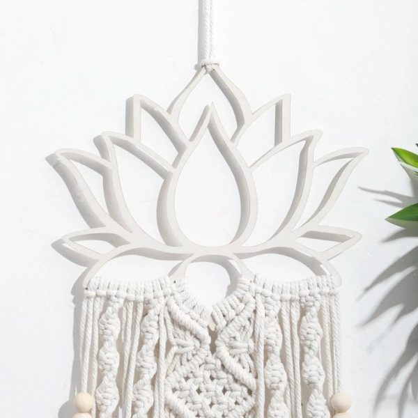 Attrape-Rêve Fleur de Lotus Macramé – Image 2