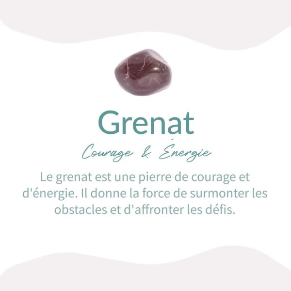 Bague Ajustable "Abondance" en Grenat – Image 4