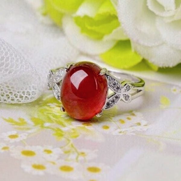 Bague Ajustable "Abondance" en Grenat