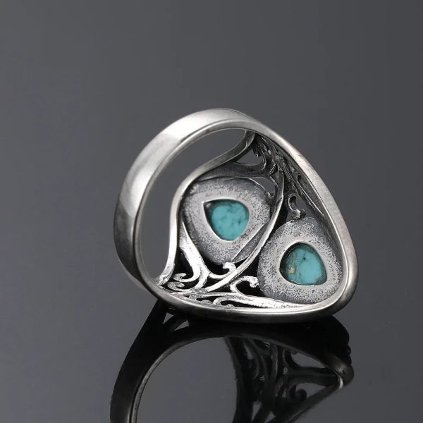 Bague  "Echo Protecteur" en Turquoise & Argent – Image 5