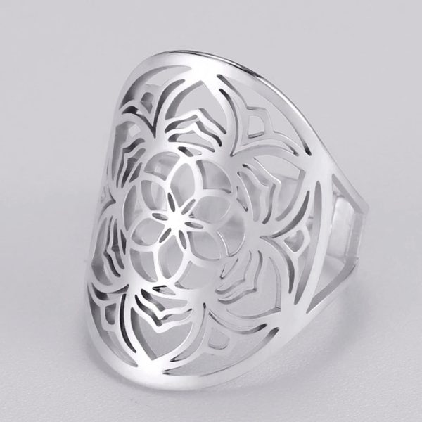 Bague Ajustable "Fleur de Mandala" – Image 3