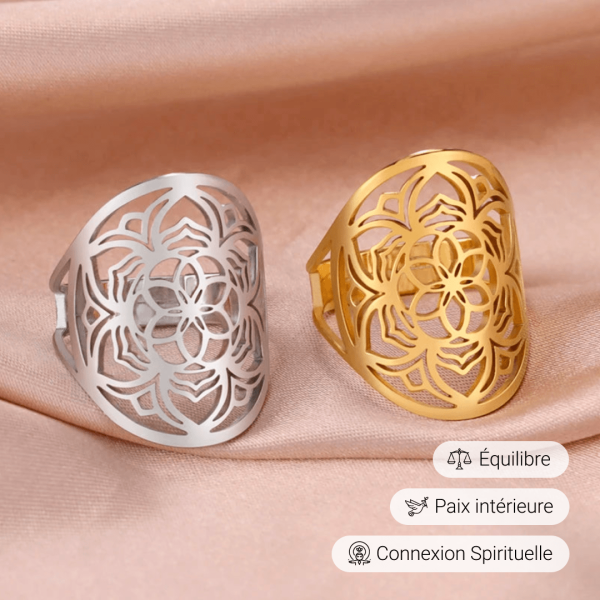 Bague Ajustable "Fleur de Mandala" – Image 5