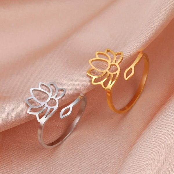 Bague Ajustable Lotus Divin