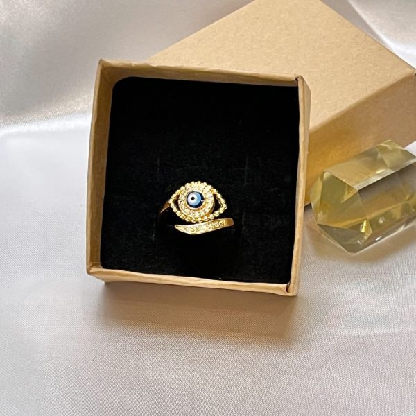 Bague Ajustable Oeil Bleu Porte-Bonheur – Image 3