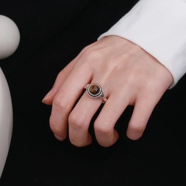 Bague "Aura" en Oeil de Tigre – Image 2