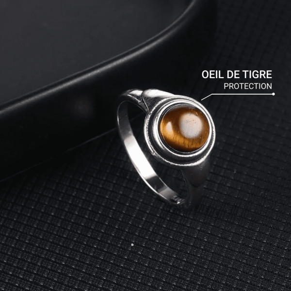 Bague "Aura" en Oeil de Tigre – Image 3