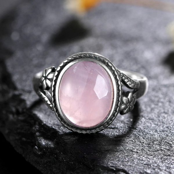 Bague "Douceur d'Amour" en Quartz Rose