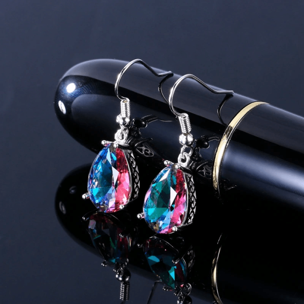 Boucles d'Oreilles en Topaze Mystique Arc-en-Ciel