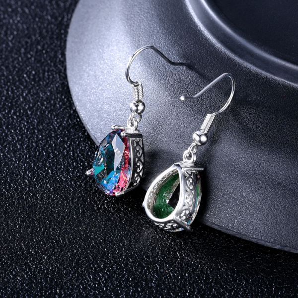 Boucles d'Oreilles en Topaze Mystique Arc-en-Ciel – Image 4