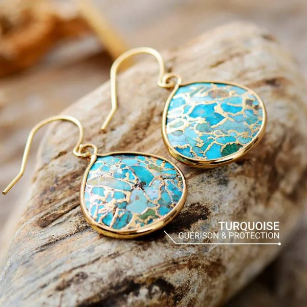 Boucles d'Oreilles en Turquoise – Image 3