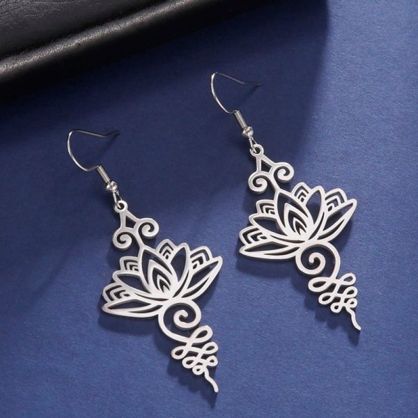 Boucles d'Oreilles "Lotus Unalome" – Image 5