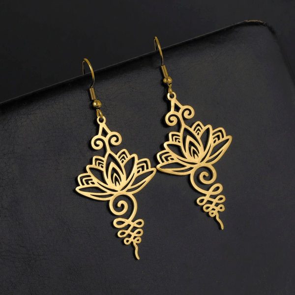 Boucles d'Oreilles "Lotus Unalome" – Image 3