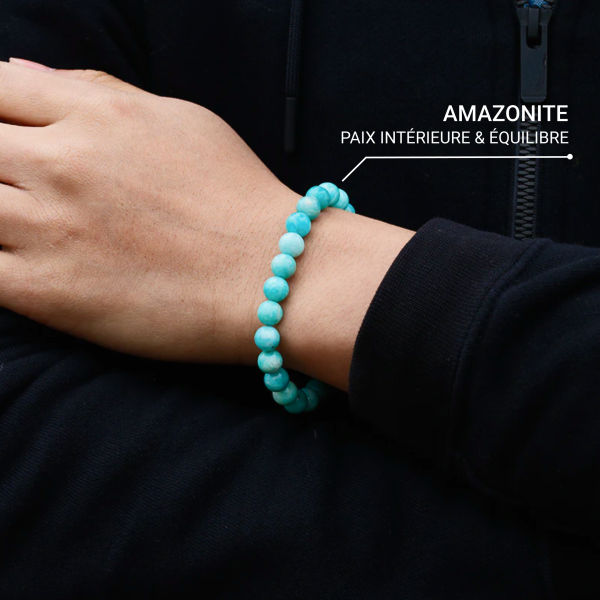 Bracelet "Océan Paisible" en Amazonite Haute Qualité – Image 2