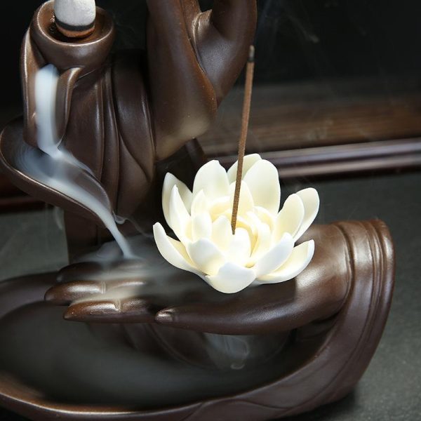 Brûleur d'Encens "Fleur de Lotus" en Céramique – Image 4