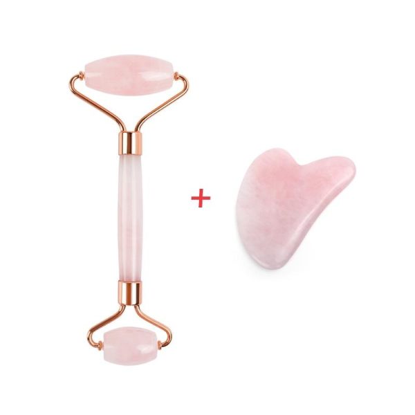 Coffret Rouleau Facial & Gua Sha en Quartz Rose – Image 2