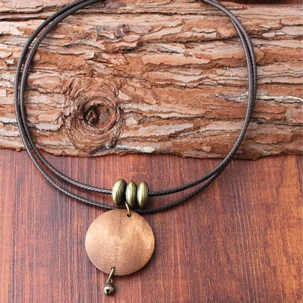 Collier "Arbre de Vie Sacré" en Bois Naturel – Image 4