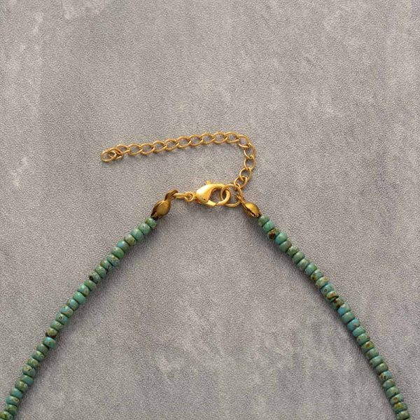 Collier Goutte en Amazonite & Perles de Jaspe – Image 3