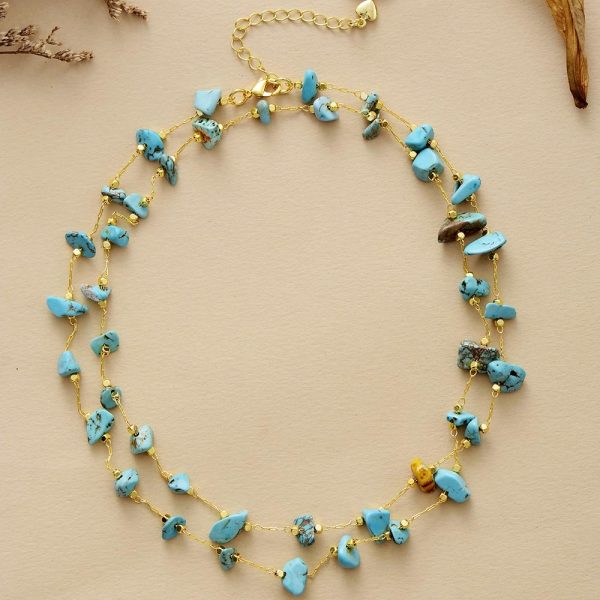 Collier Pépite en Turquoise