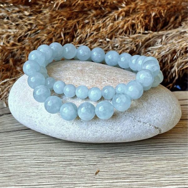 Bracelet "Bonheur" en Aigue-Marine – Image 4